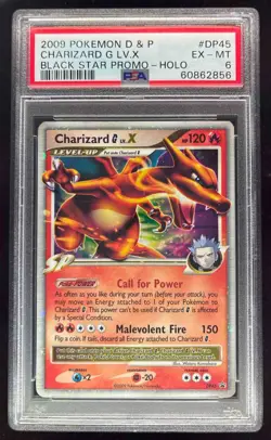 2009 Pokemon Diamond & Pearl Black Star Promos #DP45 Charizard G LV.X Holo PSA 6 - Image 1