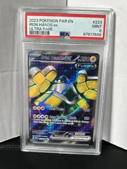2023 Pokemon Paradox Rift PAR EN Iron Hands ex #223/182 PSA 9 MINT - Image 1