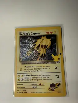 Pokemon TCG Rockets Zapdos Holo Card 15/132 Classic Collection Celebrations NM - Image 1