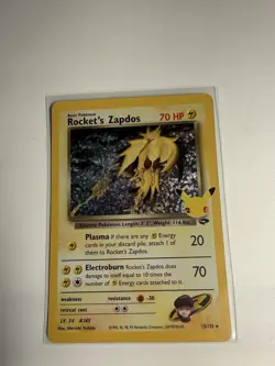 Pokemon TCG Rockets Zapdos Holo Card 15/132 Classic Collection Celebrations NM - Image 2