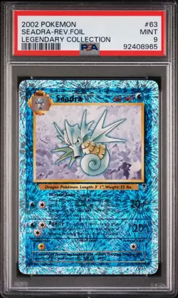 Seadra Pokemon Card - Legendary Collection Reverse Holo - 63/110 PSA9 MINT - Image 1