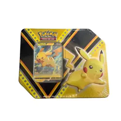 Pokemon Pikachu V Powers Tin Sealed TCG Collectible Card Box Factory Sealed New - Image 1