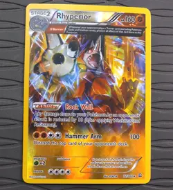 Rhyperior 77/160 XY Primal Clash Reverse Holo Rare Pokemon Card - Image 1