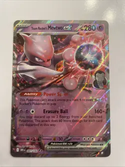 Pokemon TCG Team Rockets Mewtwo EX Double Rare Card 081/182 - Image 1