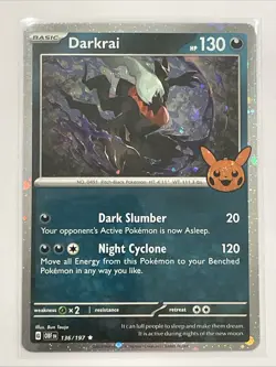 Darkrai Trick or Trade 2024 Cosmos Holo Card 136/197 - Image 1