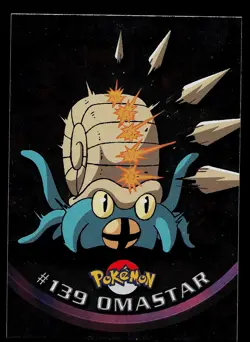 Pokemon Card - Omastar Topps TV Animation Edition 139 Foil Blue Logo - Image 1