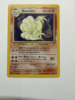 Pokemon TCG Ninetales Base Set Holo Rare Card 12/102 Unlimited - Image 1