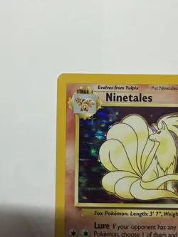 Pokemon TCG Ninetales Base Set Holo Rare Card 12/102 Unlimited - Image 4