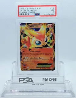 POKEMON PLASMA STORM VICTINI EX #18 HOLO FOIL CARD PSA 7 NM #41066306 - Image 2
