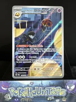 Pokemon Card Team Rocket's Orbeetle 198/182 Destined Rivals Illustration Rare NM - Image 1