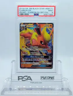 POKEMON BLACK STAR PROMO FLAREON GX #SM171 HOLO FOIL CARD PSA 9 MINT #45871582 - Image 1