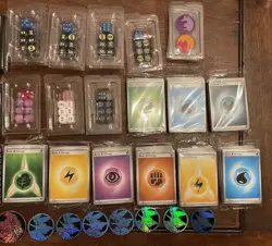 Pokemon TCG - Accessories LOT (Card Sleeves, Dice, Coins, Energy Packs, etc) - Image 3