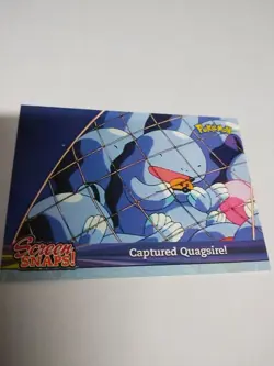 MINT TOPPS POKEMON JOHTO CAPTURED QUAGSIRE! SCREEN SNAP #21 CARD BLUE LOGO - Image 1