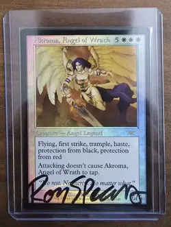 *FOIL* *SIGNED* Akroma, Angel of Wrath - Legions - MTG - LP - Image 1