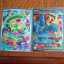 Pokemon EX Holo Card Lot Mega Heracross, Ludicolo XY-Primal Clash - Image 1
