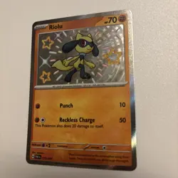 Pokemon Card TCG - Riolu 173/091 - Paldean Fates - Baby Shiny Rare - NM - Image 2