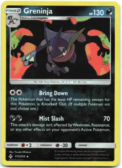 Greninja Holo Rare SM - Unbroken Bonds SM10 Darkness Reverse Holo 117/214 NM - Image 1