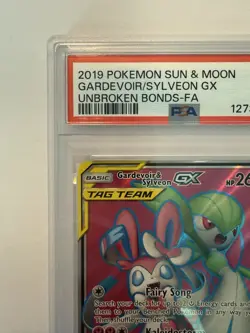 2019 POKEMON SUN & MOON UNBROKEN BONDS FULL ART/GARDEVOIR & SYLVEON GX PSA 9 - Image 2