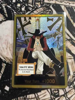 Gold Don!! Dracule Mihawk OP14 Azure Sea’s Seven One Piece TCG English IN-HAND - Image 1