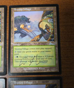 4x Treetop Village - Urza's Legacy - Signed by Anthony S. Waters - MTG - Image 2