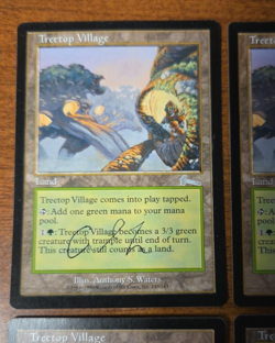4x Treetop Village - Urza's Legacy - Signed by Anthony S. Waters - MTG - Image 5