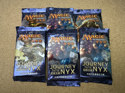 Magic the Gathering MtG Journey into Nyx Booster Pack [CHINESE] 6 Unopened Packs - Image 1