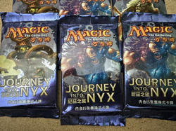 Magic the Gathering MtG Journey into Nyx Booster Pack [CHINESE] 6 Unopened Packs - Image 2