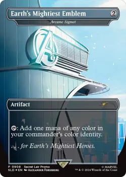 MtG Secret Lair Marvel Arcane Signet Earth's Mightiest Emblem - Image 1