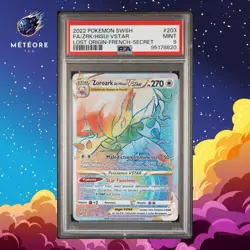 Carte Pokemon Zoroark de Hisui VSTAR 203/196 PSA 9 Origine Perdue Fr - Image 1