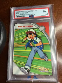 2000 Topps Pokemon #HV1 Ash Ketchum Series 2 PSA 9 MINT - Image 1