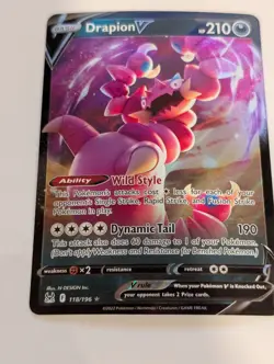 Drapion V 118/196 Swsh11: Lost Origin Ultra Rare Pokemon Holo Foil Nice! - Image 1