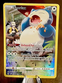 Pokemon Lost Origin SNORLAX Full Art SWSH Trainer Gallery HOLO TG10 - Image 1