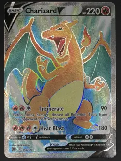Pokemon Charizard V Brilliant Stars Ultra Rare Full Art Holo 153/172 220 HP - Image 1