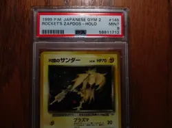 Rocket's Zapdos No. 145 Holo Rare Gym Challenge Pokemon Japanese PSA Mint 9 - Image 2