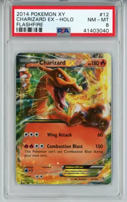 POKEMON FLASHFIRE CHARIZARD EX #12 HOLO FOIL PSA 8 NM-MT #41403040 - Image 1