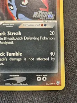 Pokemon Dark Pupitar 41/109 Ex Team Rocket Returns Holo Stamped - Image 5