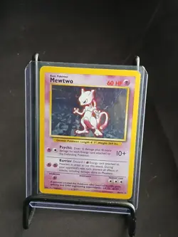Mewtwo - Pokemon Base Set 10/102 - Holo - Ungraded (Moderately Played) - Image 1