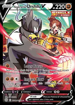 Single Strike Urshifu V (TG18/30) Brilliant Stars Trainer Gallery NM HOLO - Image 1