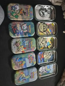 Pokemon Celebrations 25th Anniversary Mini Tin Lot of 5 (OPENED!) Coins Inserts - Image 2