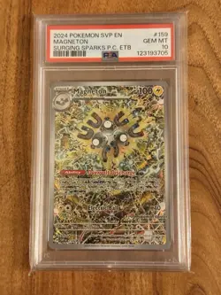 Magneton Pokemon Center Stamp PSA 10 Surging Sparks Elite Trainer Box Promo - Image 1