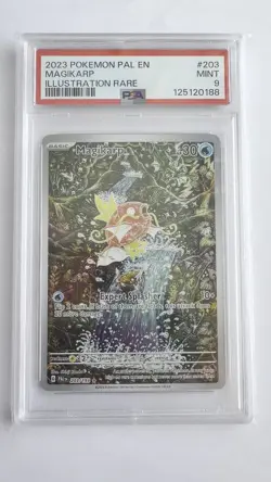 2023 POKEMON PAL EN-PALDEA EVOLVED ILLUSTRATION RARE #203 MAGIKARP PSA 9 - Image 2