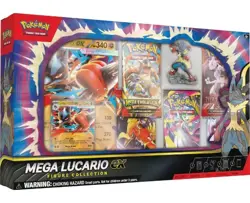 Pokemon Trading Card Game TCG Mega Figure Collection Box Lucario Ex Sealed - Image 1