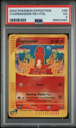 PSA 3 Charmander 98/165 2002 Expedition Reverse Holo Pokemon Card - Image 1