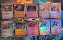 Poke ball Prismatic Evolutions Holo Pokemon TCG: Lot Of 10 Cards - Image 1