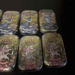 Pokemon TCG Prismatic Evolutions Mini-Tin Cards 2 Pack Sealed Lot Of 8 - Image 3