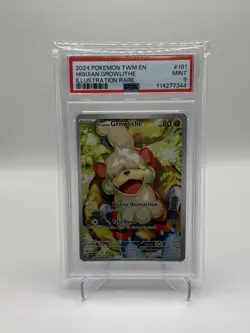 2024 Pokemon SV Twilight Masquerade TWM EN Hisuian Growlithe #181/167 PSA 9 - Image 1