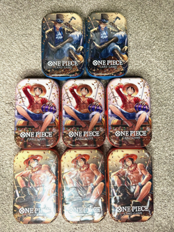 One Piece Card Game Tin Pack Set Vol. 2 Lot of 8 New Sealed - Image 1
