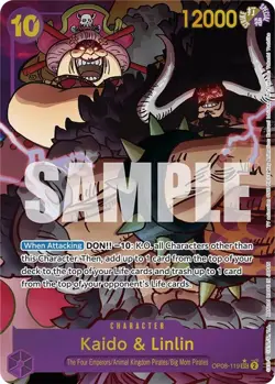 One Piece Kaido & Linlin (Parallel) (OP08-119/170) OP08 Two Legends LP FOIL - Image 1