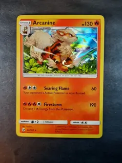 Arcanine 22/149 Holo Rare Sun & Moon Base Pokemon Card - Image 1