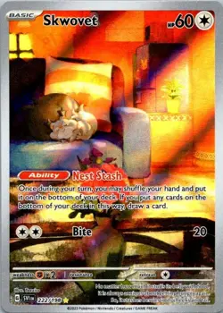 Pokemon TCG Skwovet 222/198 SV01: Scarlet & Violet Base Set Holo NM (SKU 1-2) - Image 1